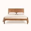 Metric Solid Wood King Non Storage Bed in Brown Colour