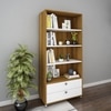 Lasker Bookcase Exotic Teak And Frosty White