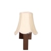 Devansh Wood Wall Mounted Lamp With Off-White Cotton Shade