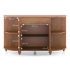 Ramore Sideboard in Amber Walnut Finish With Metal Channel