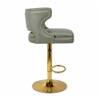 Doe Buck Verona Faux Leather Adjustable Bar Stool in Sage Colour with Gold Base