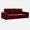 Nency Velvet 3 seater Sofa Maroon