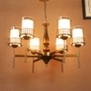 Eliante 6-Light Chandelier, Mild Steel Modern Hanging Ceiling Fixture For Living Room, Dining Room
