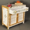 D'Dass Big White Sheesham and Mdf Wooden Temple For Pooja With Cabinet