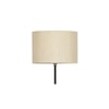 Olive Off White Fabric Floor Lamp with Black Iron Base