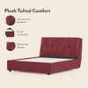 Bornholm Engineered Wood King Size Drawer Storage Upholstered Bed In Burgundy Leatherette