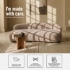Luxelounge Wood 3 Seater With Upholstery Non Storage Sofa In Grey Colour