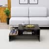 Hexa Engineered Wood Modern Center Table For Living Room In Flower Wenge