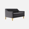 Fame  Velvet 2 Seater Sofa in Dark Grey Colour