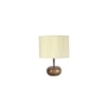 Emersyn off-white cotton & solid wood table lamp
