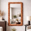 Rift Terracotta Finish Wall Mirror