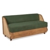 Andaman Ross Solid Wood Three Seater Sofa in Green Colour