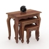 Cole Solid Wood Nest of Tables in Urban Teak Finish