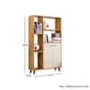 Hexa Engineered Wood Bookshelf Multipurpose Storage Rack in Giant Wood and Frosty White Colour