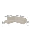 Modernelegance Wood Right Aligned 3-Seater With Upholstery Non Storage Sofa In Grey Colour