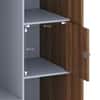 Loretta Engineered Wood 2 Sliding Door Wardrobe in Chocolate Oak Finish
