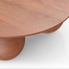 Takai Round Solid Wood Coffee Table in Red Cedar Finish