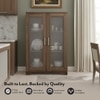 Hubert Low Kitchen Display Cabinet in Warm Walnut Finish