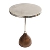 Viotto Croc Pattern Table Maetal Side Table in Steel Colour