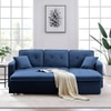 Universe Solid Wood Sofa cum Bed in Navy Blue