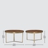 Albertoni Round Coffee Table With Ms Gold Base