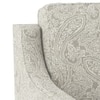 Abbey 1 Seater Fabric Sofa In Monochrome Paisley Colour
