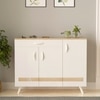 Bluewud Kaspen Engineered Wood Shoe Racks In European Oak & White Finish
