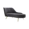 Tiberius Velvet Chaise Lounger in Navy Blue Colour
