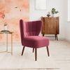 Fitz Accent chair Velvet in Maroon Color