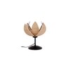 Wallace Beige Bamboo Shade Table Lamp with Black Iron Base