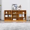 Hexa Engineered Wood Bookshelf Multipurpose Storage Rack in Giant Wood Colour