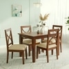 Oakmont Sheesham Wood Accent 4 Seater Dining Table Set