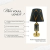 ELARE Black Table Lamp Shade Gold Metal Base