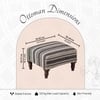 Bohemian Jacquard Wooden Footrests in Black & White Color