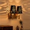 Devansh Metal Electric Wall Light in Gold Colour with Multi Shade Count of 1 Light