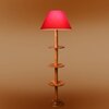 Devansh Shelf Wooden Floor Lamp