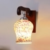 Devansh Solid Wood Electric Wall Light in Brown Colour with Multi Shade Count of 1 Light