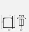 Dual Metal Side Table in Black Colour