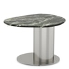 Oaklen Metal Coffee Table In Panda Black And White Marble And Chrome Base Finish
