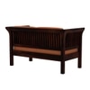 Haveli 3+2 Seater Wooden Sofa (Orange Colour, Walnut Finish)