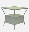 Geelong Wicker Table And Chair Set  White And Black Finish