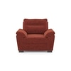 Adelaide Premium 1 Seater Fabric Sofa In Dark Coral