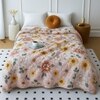 Pink Floral 300 Cms Cotton Double Bed Size Comforter From Threads