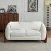 Amala Velvet 2 Seater Sofa in White Colour