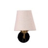Devansh Metal Electric Wall Light in Black Colour with White Shade Count of 1 Light