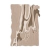 Handmade Natural Wool Shaped Rug Abstract Marble Beige 10 x 14 Feet Carpet