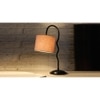 Grey cotton Zig Zag Curvy table lamp with Iron Base (SP28)