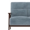 Logan 1 Seater Wooden Sofa in Blue Colour
