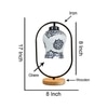Devansh Multicolor Glass Wooden & Iron  Table Lamp -17 Inch Height  -Jhu