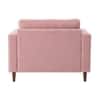 Bruch Boucle Fabric Arm Chair in Pink Colour